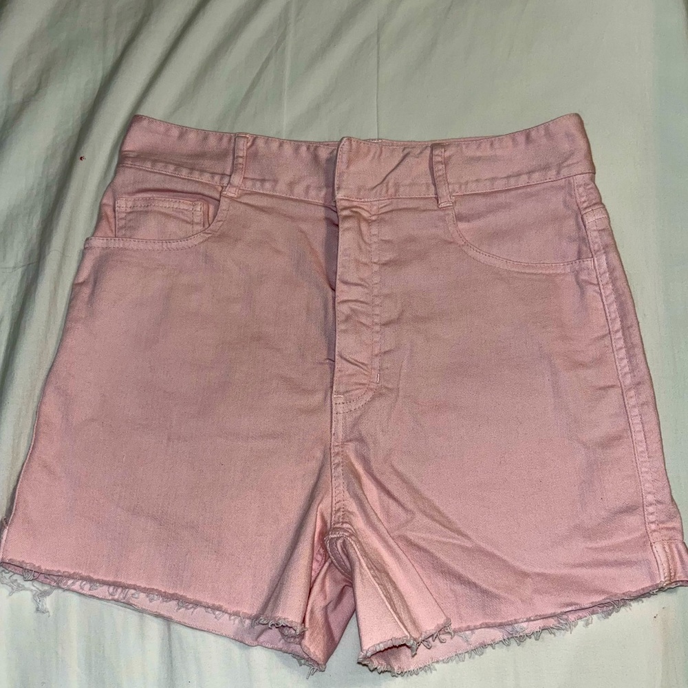 Chic Pink Carpenter Shorts